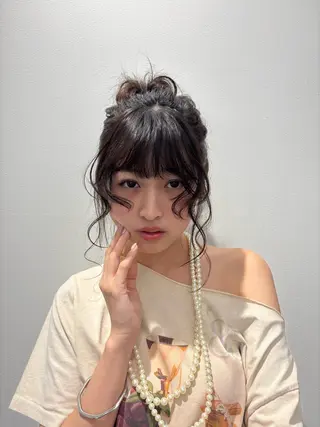 ミディアム 艶髪໒꒱／透明感 カラー🍀_そら🪽のヘアスタイル