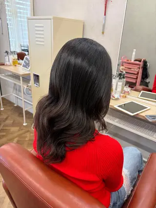 セミロング 髪質改善×韓国風/小 顔レイヤー/早瀬櫻子のヘアスタイル