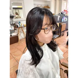 ロング カラー ヘアアレンジ 🦋エクステ/透明感 カラー🦋宮川莉央のヘアスタイル