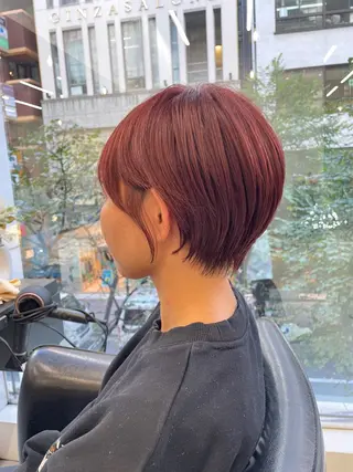 ショート カラー レイヤー×顔周 り×髪質改善/MIUのヘアスタイル