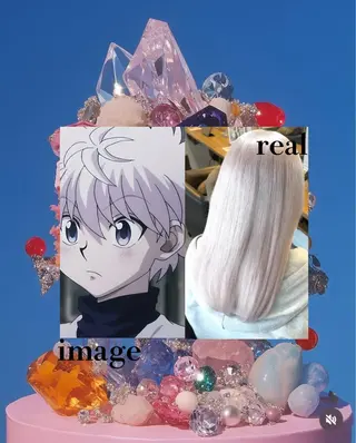 ロング カラー あやか/ハイトーンカ ラー/デザインカラーのヘアスタイル