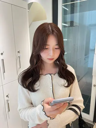 セミロング カラー Parve Mix /頓宮 稚愛🤍のヘアスタイル