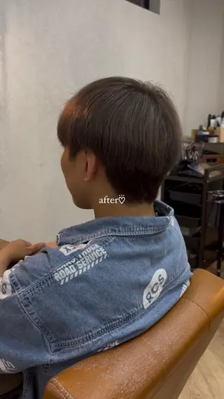 ショート メンズ MAHIRU🤍 艶髪・ストレート🫧のヘアスタイル