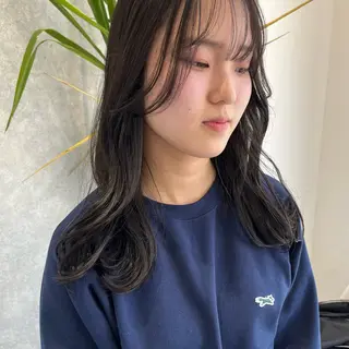 セミロング カラー hiyori 【ﾌﾗﾐｭｰﾑ高崎】のヘアスタイル