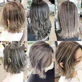 カラー Luisハイライト　 喜連瓜破、髪質改善のヘアスタイル