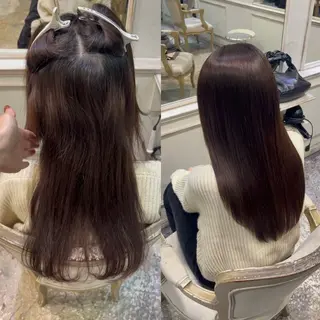 ミディアム 美髪矯正 透明感 カラー⭐️ユウキのヘアスタイル