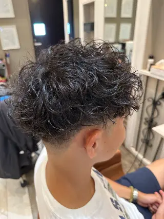 パーマ メンズ 石井秀二郎メンズ パーマ京都河原町のヘアスタイル