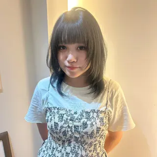 セミロング カラー saki / 名古屋 八事 / ハイトーンのヘアスタイル