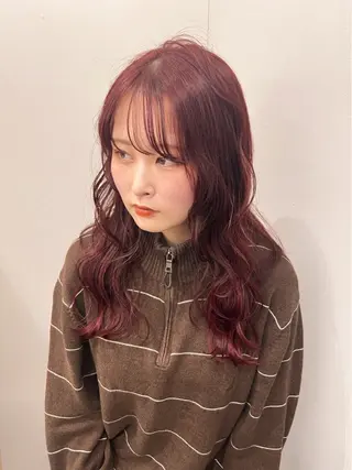 ロング カラー 渡邊 ひかるのヘアスタイル