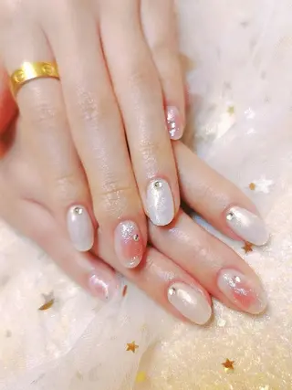 ネイル ショート フィルイン・深爪矯正 長さ出し🎀のネイルデザイン
