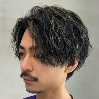 ミディアム カラー ヘアアレンジ メンズ fifth 石川 凪のヘアスタイル