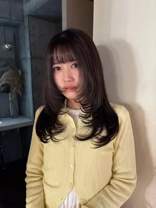 セミロング カラー NORA saya🍀のヘアスタイル