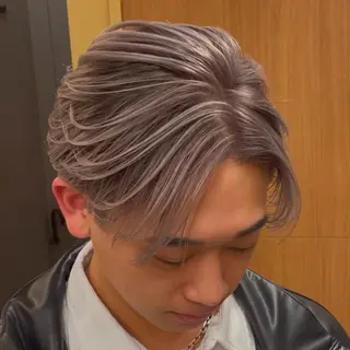 ミディアム カラー パーマ ヘアアレンジ メンズ メンズバレイヤージュ 🌫ハイライトのヘアスタイル