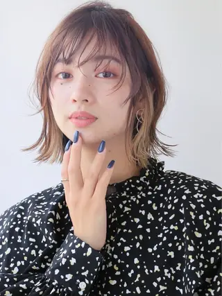 セミロング Pinq she Ayana👀🤍のヘアスタイル