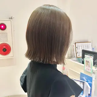 ミディアム カラー ヘアアレンジ 吉水 彩乃 /ボブ/艶感カラーのヘアスタイル