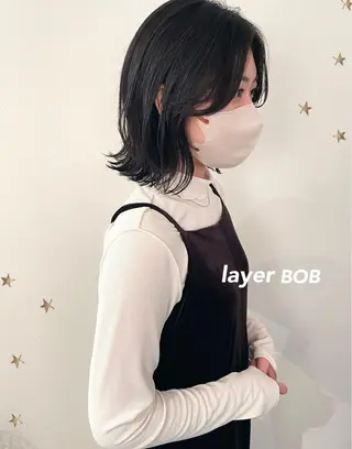 ミディアム 市川 千夏のヘアスタイル