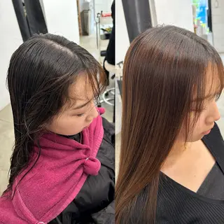 ロング 1回で綺麗になる 髪質改善 小山光のヘアスタイル