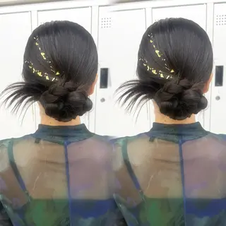 ヘアアレンジ ヘアアレンジエクステ 推し活 さな👶🏻のヘアスタイル