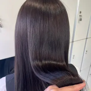 カラー パーマ レイヤーカット/ フェミニン💕/鏡のヘアスタイル