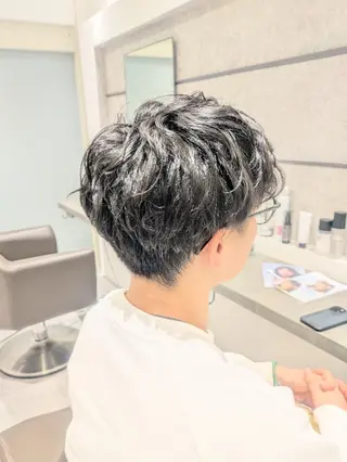 ショート パーマ メンズ MignonS所属・森下 栞奈のヘアスタイル