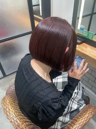 ショート 暖色カラー🤎Red Neo meiのヘアスタイル