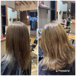 カラー バヤラー バイガルマーのヘアスタイル