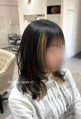 ミディアム 谷口 綾架のヘアスタイル