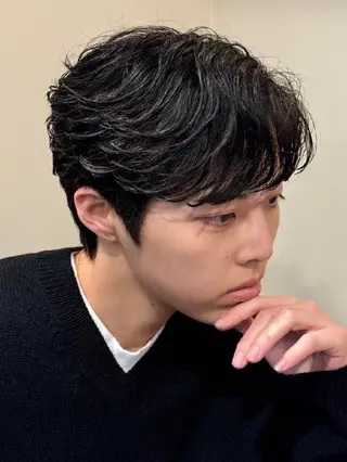 ショート パーマ メンズ 💪森本 みく🐧のヘアスタイル