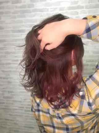 セミロング カラー 平田 怜のヘアスタイル