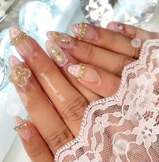 ネイル 23時まで❤︎韓国、 ワンホンネイルのネイルデザイン