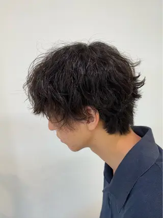 パーマ メンズ ニュアンスパーマ/ フェザー/マッシュのヘアスタイル