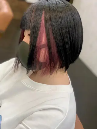 ショート ブリーチ毛に縮毛矯正 ✨カラー✨山田 正幸のヘアスタイル