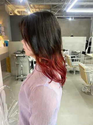 ミディアム カラー 前橋 姫奈のヘアスタイル