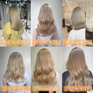 ミディアム カラー ムラ修正.ブリーチ エクステ🤍アミルのヘアスタイル