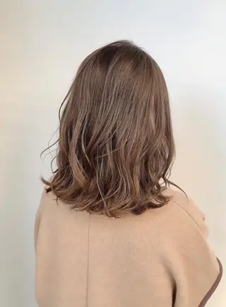 ミディアム 髪質改善×潤艶カラー ⭐️岡田崇彰のヘアスタイル