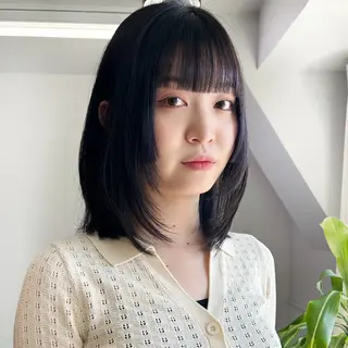 ミディアム カラー ヘアアレンジ レイヤーカット×髪質 改善🇰🇷シオリのヘアスタイル