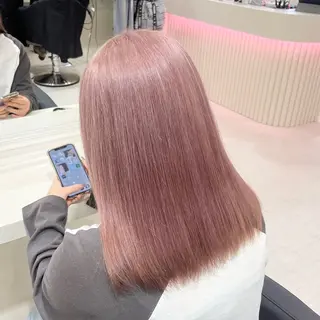 ミディアム カラー ヘアアレンジ 韓国レイヤー&ピンク 艶髪🩶maikoのヘアスタイル