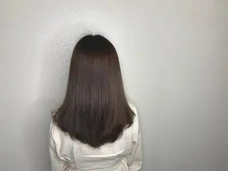 ミディアム カラー ヘアアレンジ 切りっぱなしヘアボブ ミディアムヘアRYOのヘアスタイル
