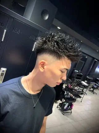ショート メンズ メンズパーマ/難波/ 心斎橋　室園亮佑のヘアスタイル