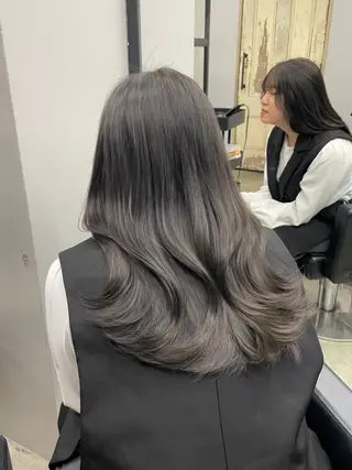 ロング カラー 新宿/韓国ヘア/ 髪質改善ストレートのヘアスタイル