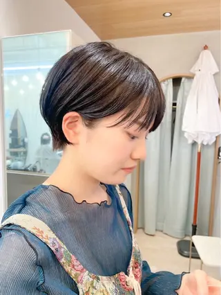 ショート オリーブベージュ/シ ョートボブたまき🧡のヘアスタイル