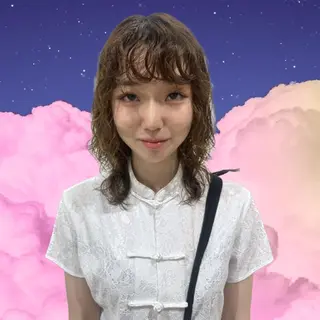 ミディアム パーマ ブリーチパーマ 🎀Rumiのヘアスタイル