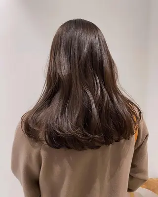 セミロング カラー ベージュ🤎透明感 カラー🤎anriのヘアスタイル