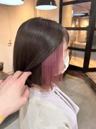 ミディアム 赤味消しくすみカラー 💕髪質改善/梅田のヘアスタイル