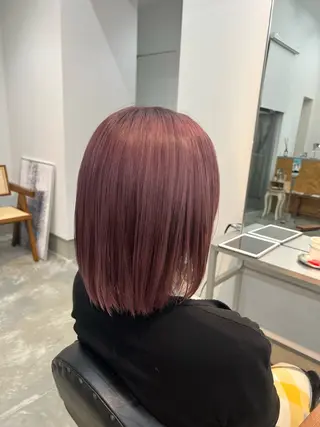 ミディアム Yuito/カラー/ ブリーチ/ストレートのヘアスタイル