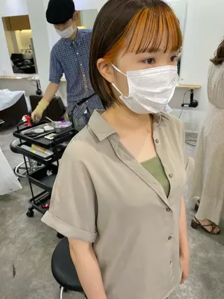 ショート 森貴裕/ベージュ/ パーマ/オリーブのヘアスタイル