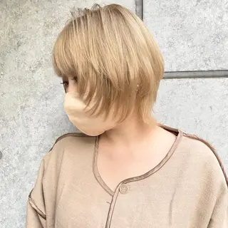 ショート カラー 癖毛救済✂️ボブ /髪質改善ストレートのヘアスタイル