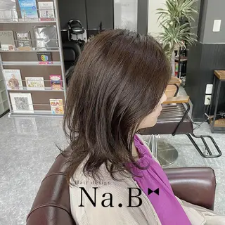 ミディアム カラー ジユン 지윤のヘアスタイル