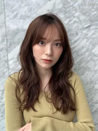ロング カラー 髙木美緒🌿 レイヤー/アレンジのヘアスタイル