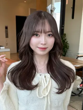 セミロング カラー ヘアアレンジ ⭐️銀座/ショート/ 艶カラー/りょうがのヘアスタイル